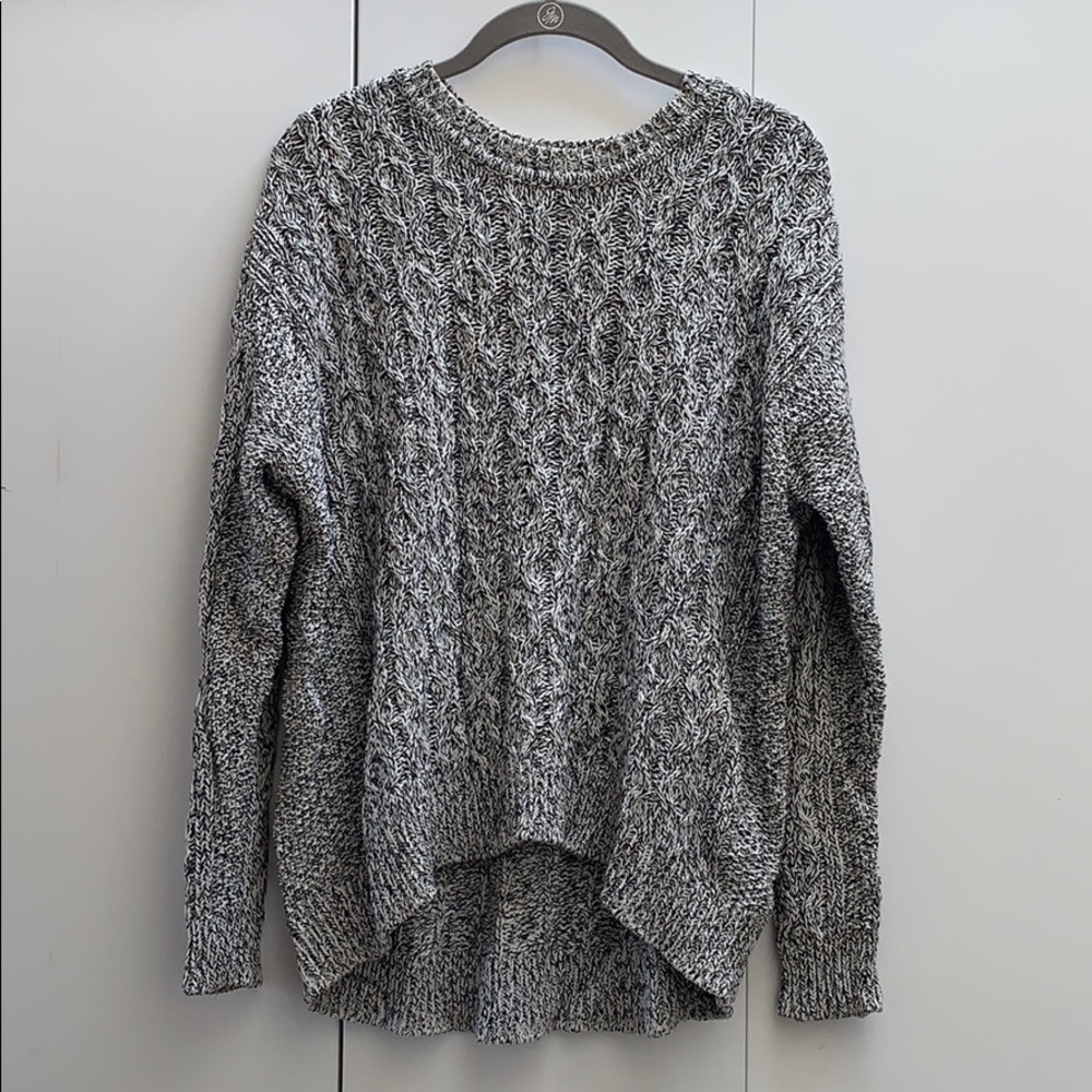 Black and White Knitted Sweater